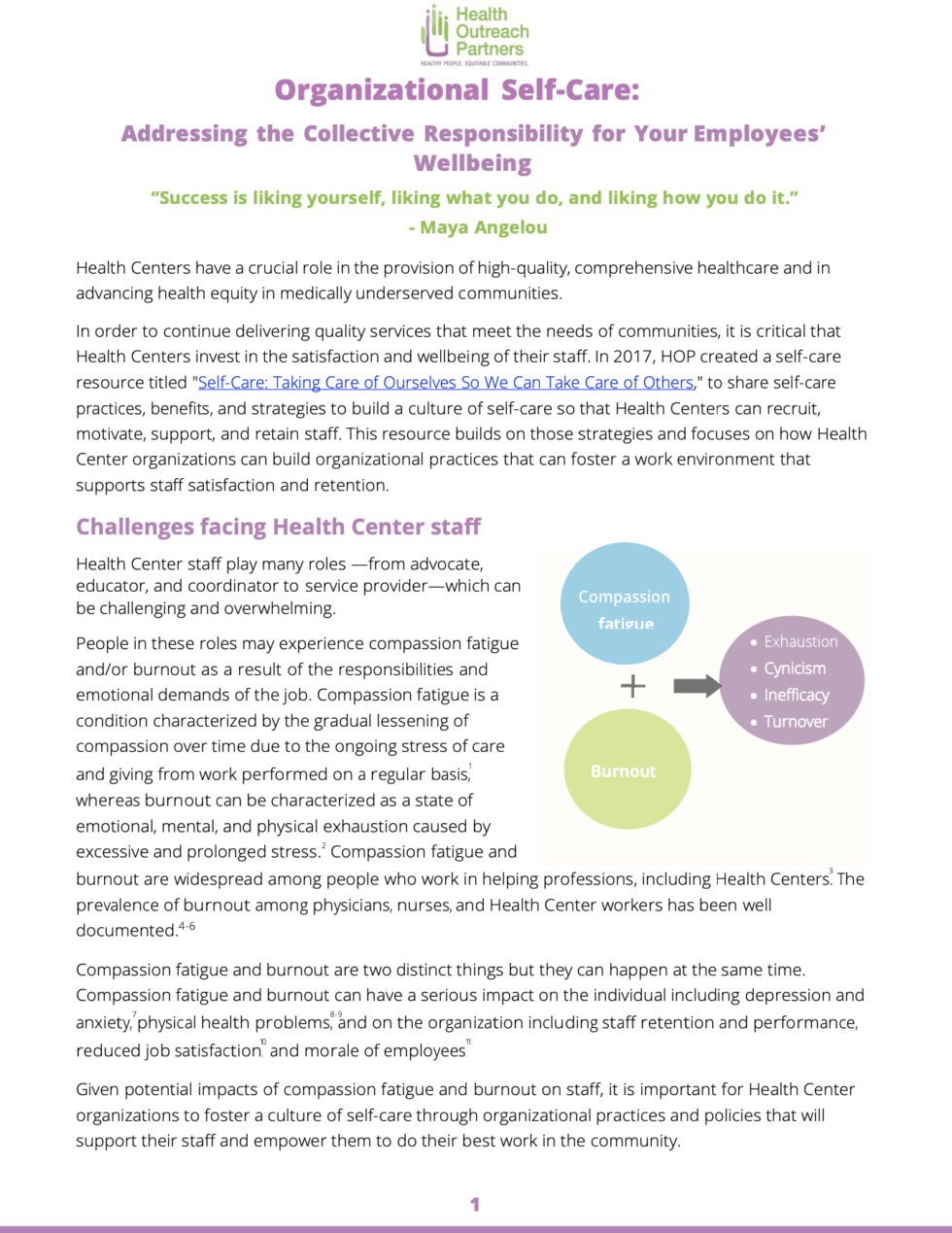 Organizational Self-care: Addressing The Collective Responsibility For 