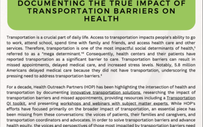“Telling Their Stories”: Documenting the True Impact of Transportation Barriers on Health