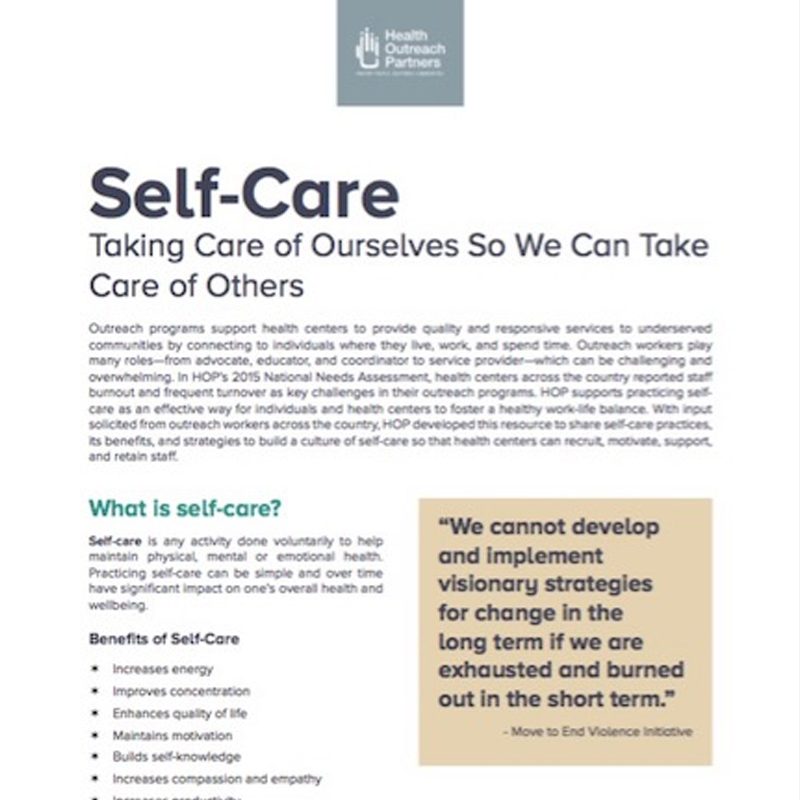 Self-Care: Taking Care of Ourselves So We Can Take Care of Others